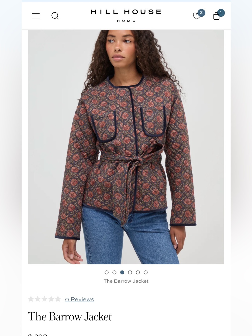 Hill House The Barrow Jacket - Quilted Floral Print (